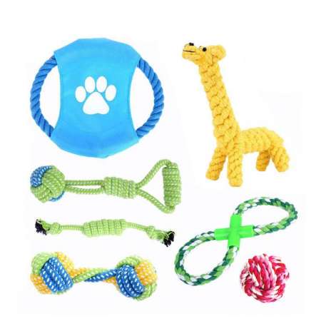 Wholesale 7 Pack Dog Pet Toy Cotton Rope Braided For Pet Chew Toy